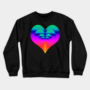 Rainbow Gradient Nested Hearts color pallet 3 Crewneck Sweatshirt